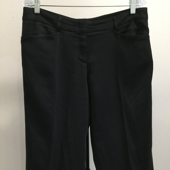 BCBGMAXAZRIA Black Slight Flare Leg Office Wear Slacks Dress Pant - Picture 4 of 10